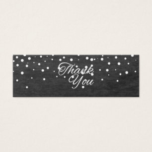 Simple Thank You Script Glitter Wedding Favor Tags