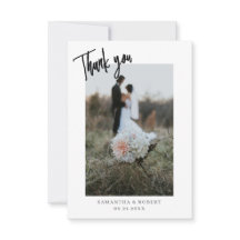 Simple Thank You Script Wedding Cards