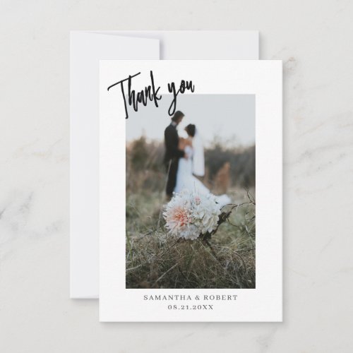 Simple Thank You Script Wedding Cards