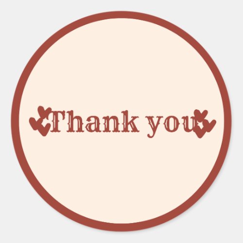 Simple thank you sticker 