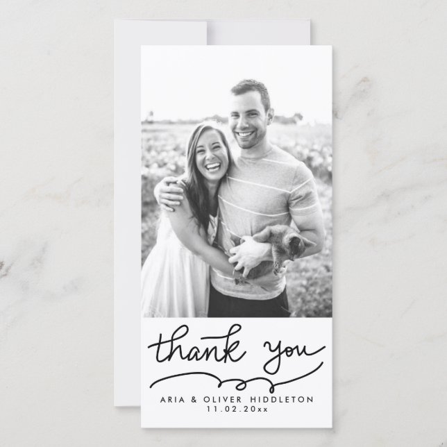 Simple Thank You Typography Wedding (Front)
