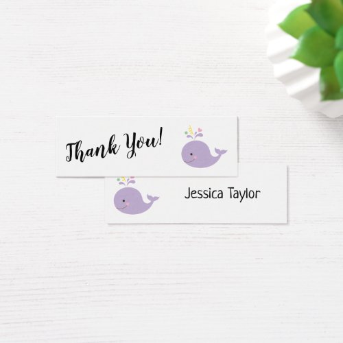 Simple Thank You w Purple Whale Insert Cards