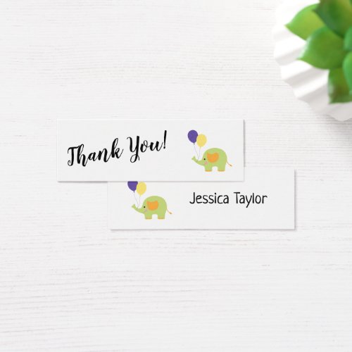 Simple Thank You w Smiling Elephant Insert Cards