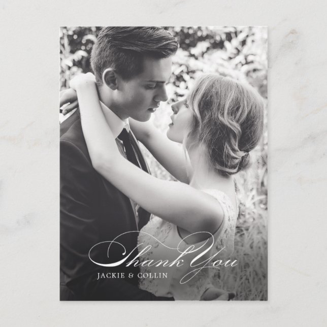 Simple Thank You Wedding Postcard (Front)