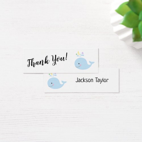 Simple Thank You with Blue Whale Insert Cards