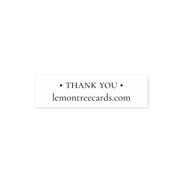 Simple thank you with website self-inking stamp (Design)