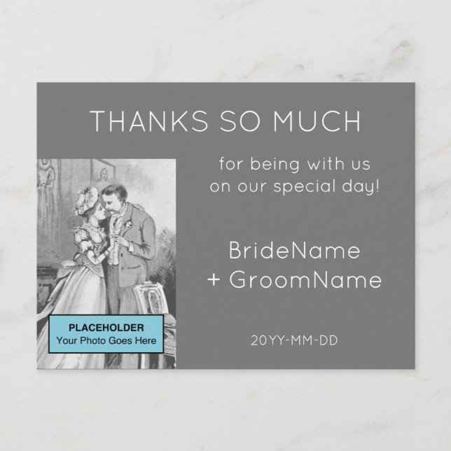 Simple "THANKS SO MUCH" Postcard (Front)