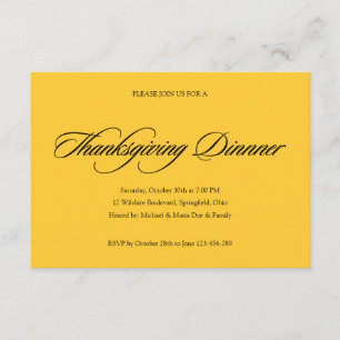 Simple Thanksgiving Dinner Invitation