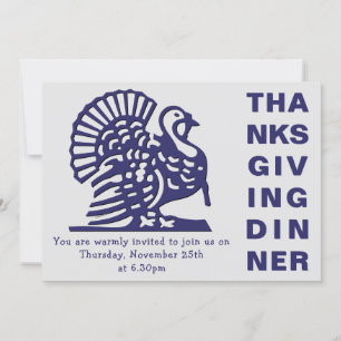Simple THANKSGIVING DINNER Invitation