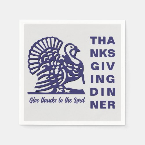 Simple THANKSGIVING DINNER Paper Napkins