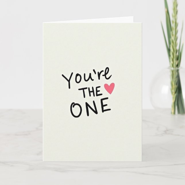 Simple The One Heart Card (Front)