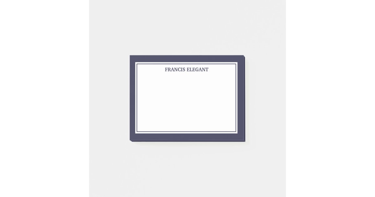 Simple Thick Border Personalized Post it Notes | Zazzle