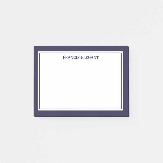 Simple Thick Border Personalized Post it Notes (Front)
