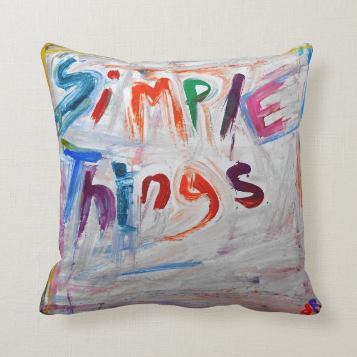 simple things abstract design pillows