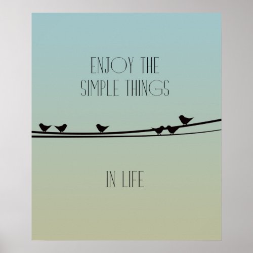 Simple Things Birds Poster