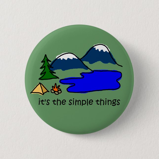 Simple Things - Camping Button (Front)