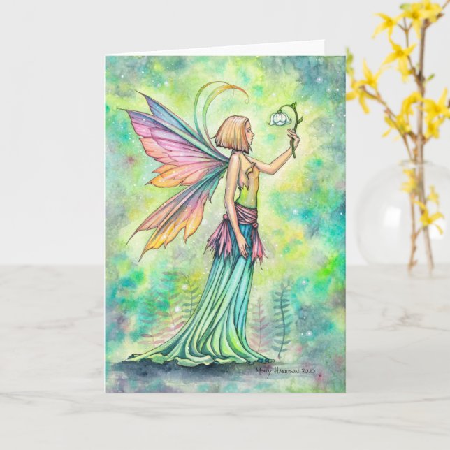 Simple Things Cute Fairy Watercolor Art Card | Zazzle