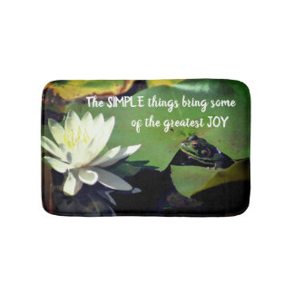 Simple Things Frog Inspirational Quote Bath Mat