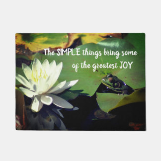Simple Things Frog Inspirational Quote Doormat