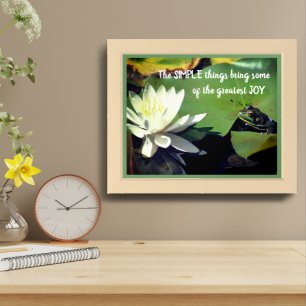 Simple Things Frog Inspirational Quote Framed Art