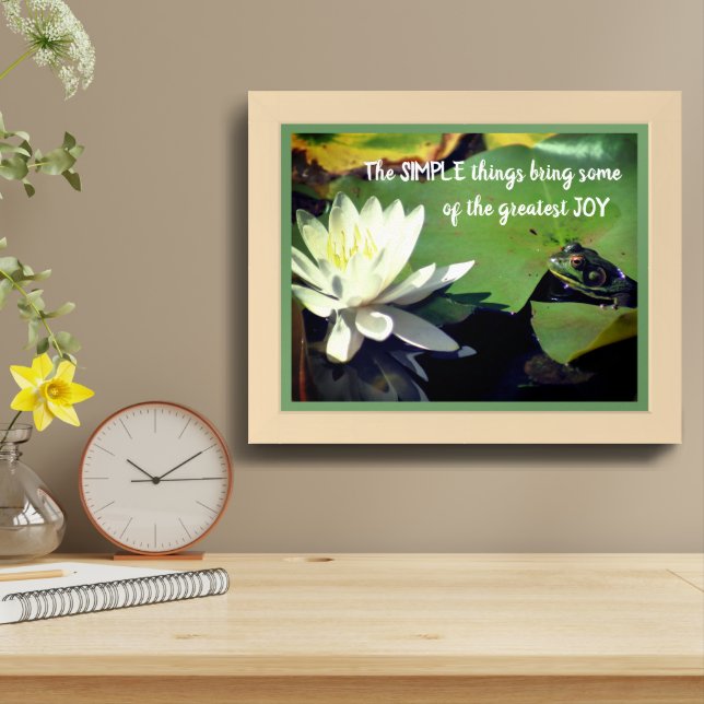 Simple Things Frog Inspirational Quote Framed Framed Art (Table Top)