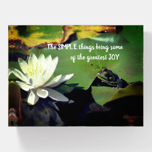 Simple Things Frog Inspirational Quote Paperweight