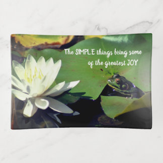Simple Things Frog Inspirational Quote Trinket Tray