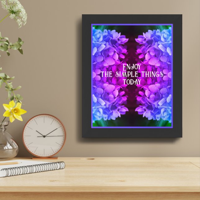 Simple Things Hydrangea Abstract Framed Art (Table Top)