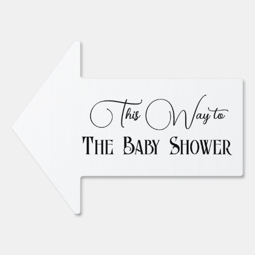 Simple This Way to The Baby Shower Arrow Sign