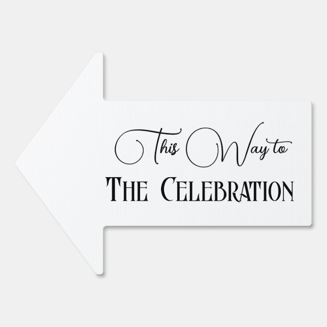 Simple This Way to The Restrooms Arrow Sign (Front)