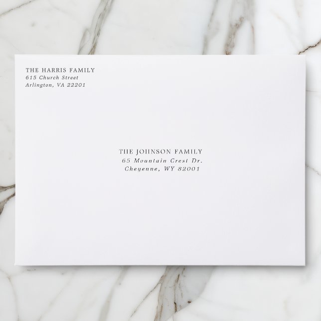 Simple & Timeless Addressed Envelopes (Front)