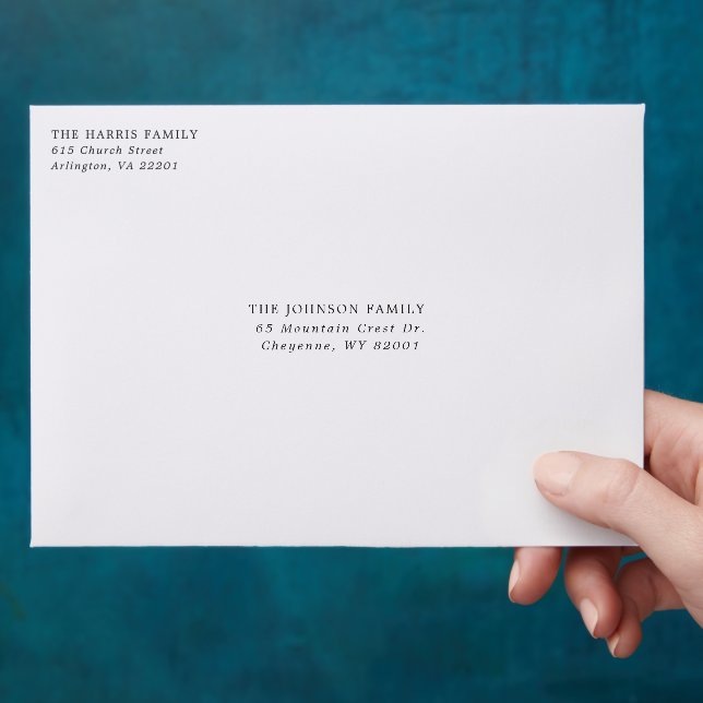 Simple & Timeless Addressed Envelopes (Front in Hand)