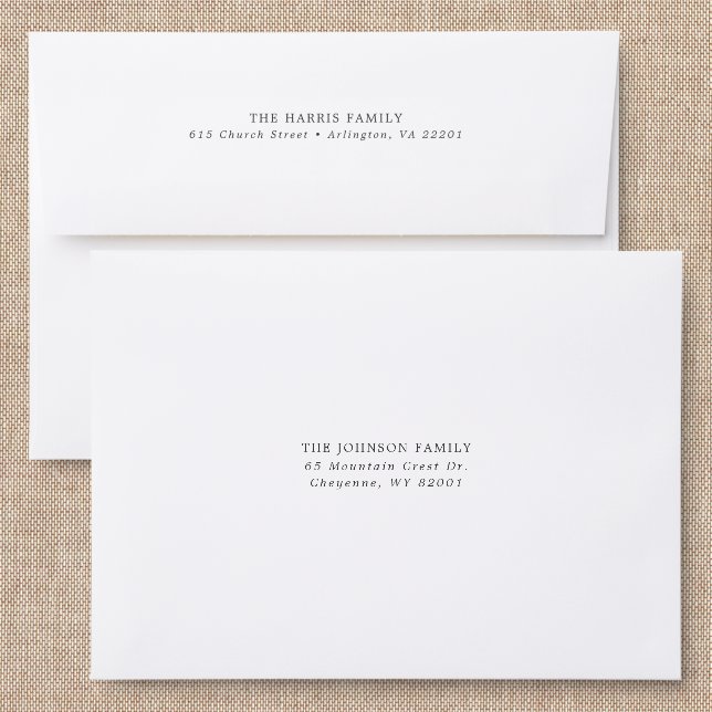 Simple & Timeless Back Addressed Envelopes (Linen)