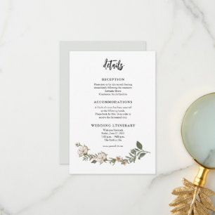 Simple Timeless Flower Wedding Enclosure cards