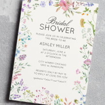 Simple, Timeless Wildflower Wedding Bridal Shower
