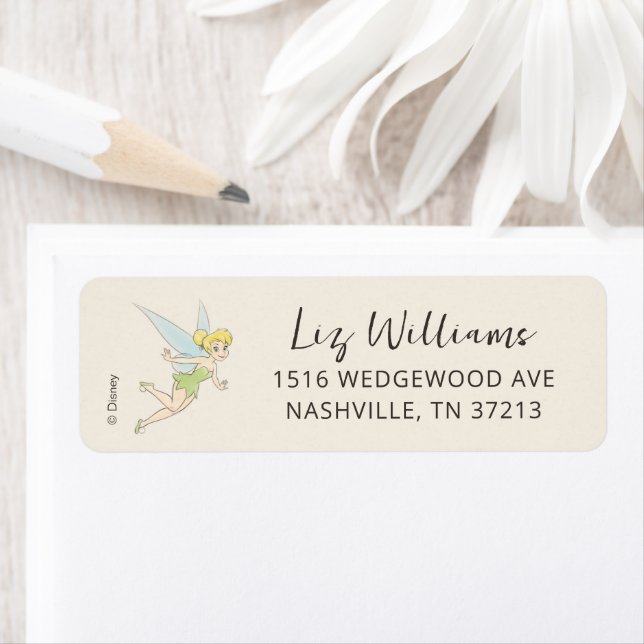 Simple Tinker Bell Baby Shower Label (Insitu)