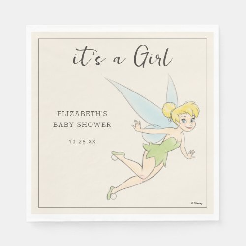 Simple Tinker Bell Baby Shower Napkins