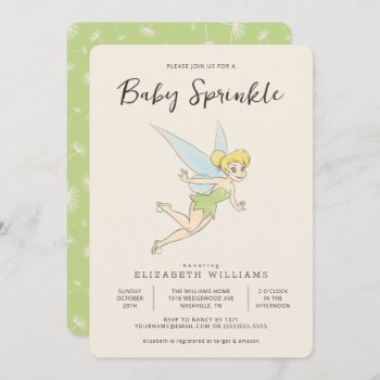 Simple Tinker Bell Baby Sprinkle Invitation by tinkerbell at Zazzle