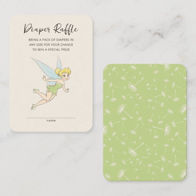 Simple Tinker Bell Diaper Raffle Insert (Front/Back)