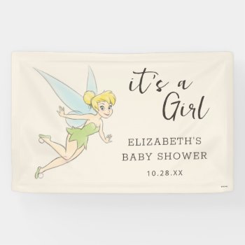 Simple Tinker Bell Girl Baby Shower Banner by tinkerbell at Zazzle