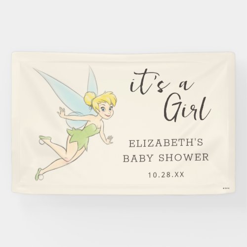 Simple Tinker Bell Girl Baby Shower Banner