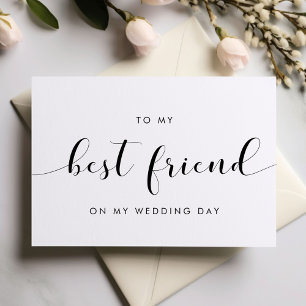Simple To my best friend on my wedding day card