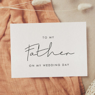 Simple To my father on my wedding day card