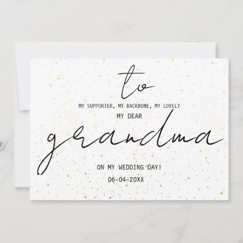 Simple To My Grandma On Our Wedding Day Add Date 