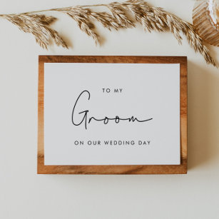 Simple To my Groom on our wedding day card