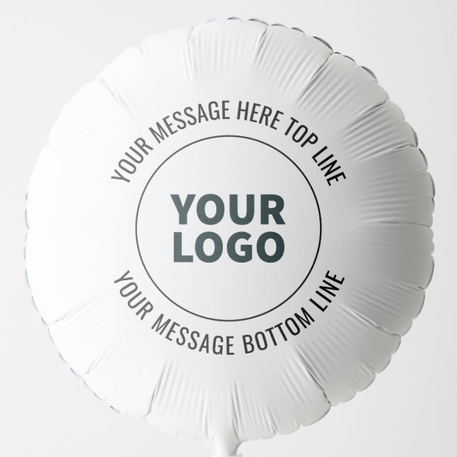 Simple to Replace with Your Logo or Image  Balloon (Front)