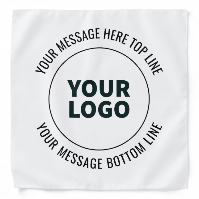 Simple to Replace with Your Logo or Image  Bandana (Front)