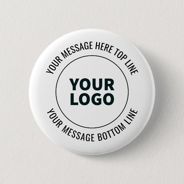 Simple to Replace with Your Logo or Image  Button (Front)