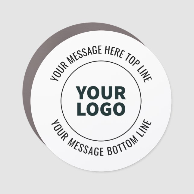 Simple to Replace with Your Logo or Image  Car Magnet (Front)