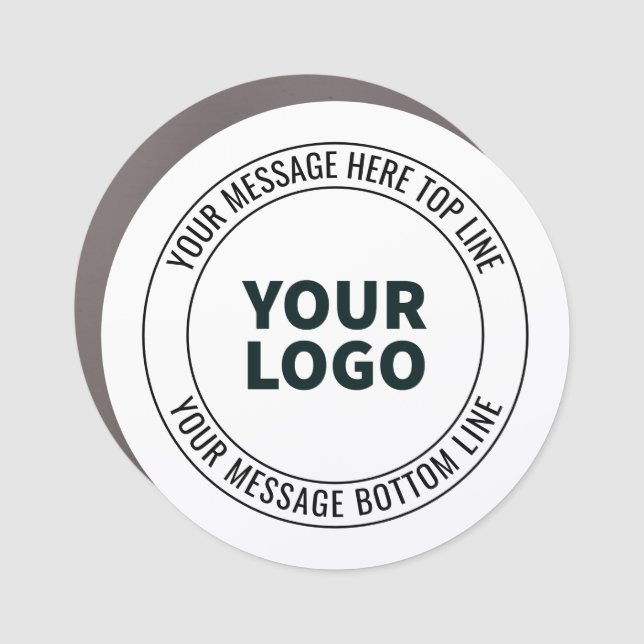 Simple to Replace with Your Logo or Image  Car Magnet (Front)